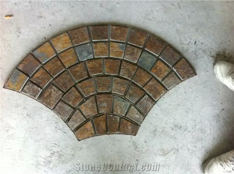 Rustic Slate Fanshaped Pavers