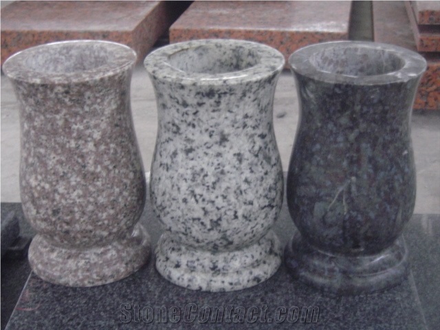 Shanxi Black Granite Monumental Vases,Flower Holder