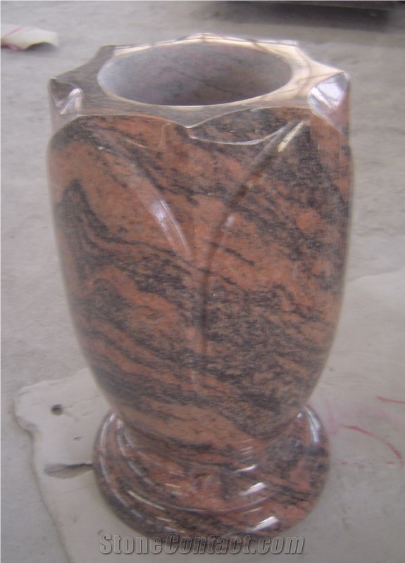 Shanxi Black Granite Monumental Vases,Flower Holder