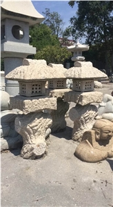 Stocked Garden Lantern, G682 Yellow Granite Garden Lanterns
