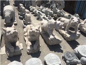 Stocked Tiger Stone Statue, G682 Yellow Granite Statues