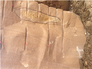 Teak Wood Sanstone Block