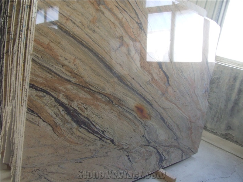 Tiberious Granite Slab, Brazil Yellow Granite