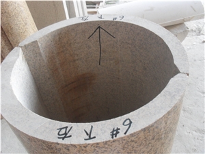 Vietnamese Gold Granite Round Column