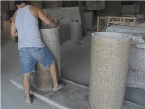 Vietnamese Gold Granite Round Column