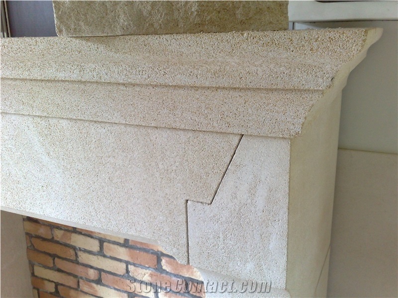 Sireuil Dore Limestone Fireplace Mantel