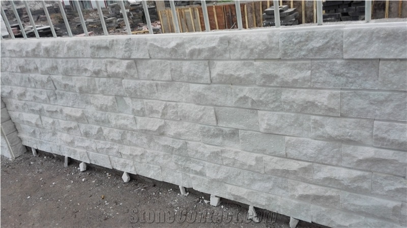 Beautiful White Split Marble Mushroom Stone