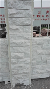 Beautiful White Split Marble Mushroom Stone