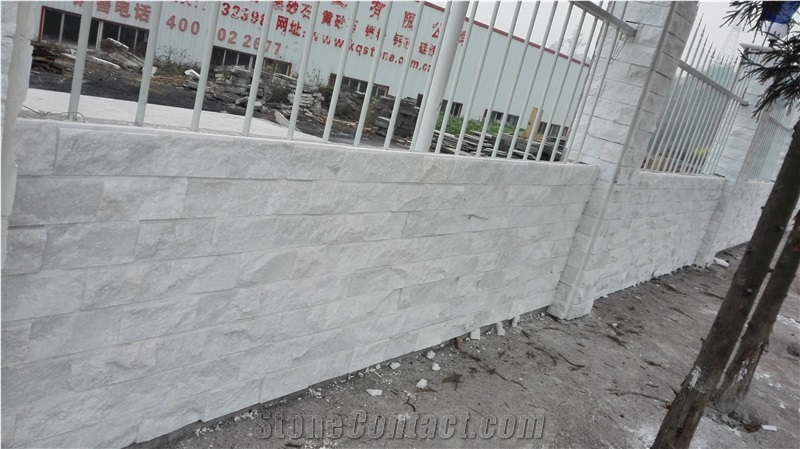 China White Split Marble Mushroom Stone