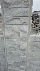 Fine White Split Marble Mushroom Stone
