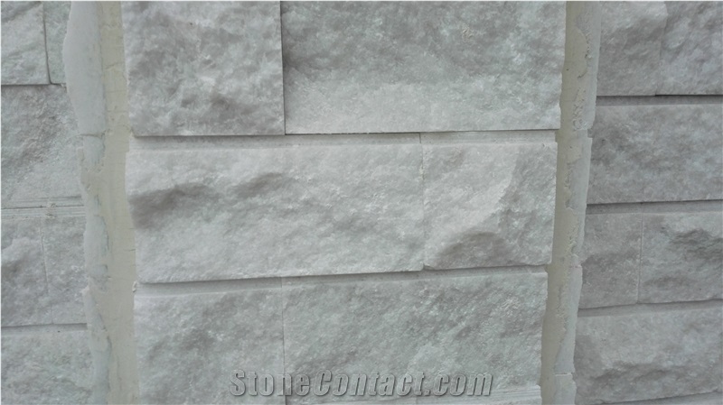 Graceful White Split Marble Mushroom Stone