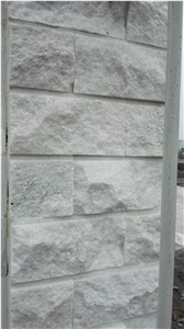 Graceful White Split Marble Mushroom Stone