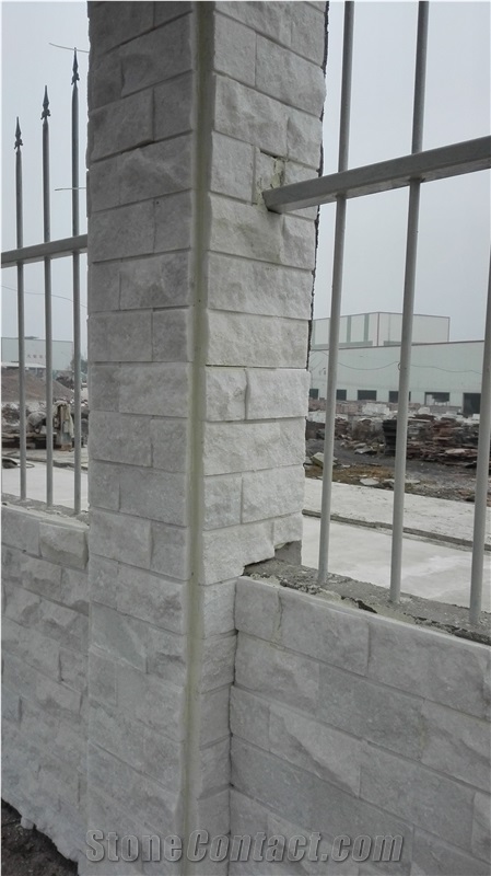 Graceful White Split Marble Mushroom Stone