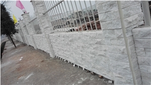Nice White Split Marble Mushroomed Stone