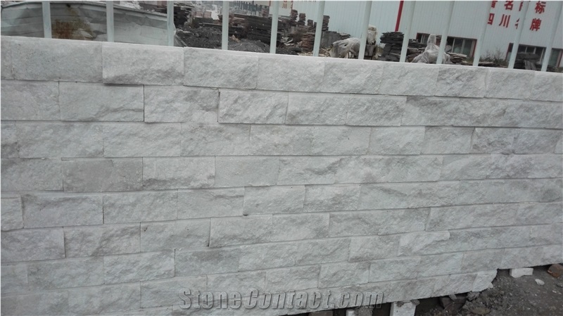 Pretty White Split Marble Mushroom Stone