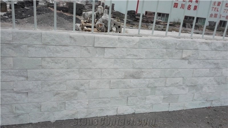 Pretty White Split Marble Mushroom Stone