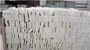 Pretty White Split Marble Mushroom Stone