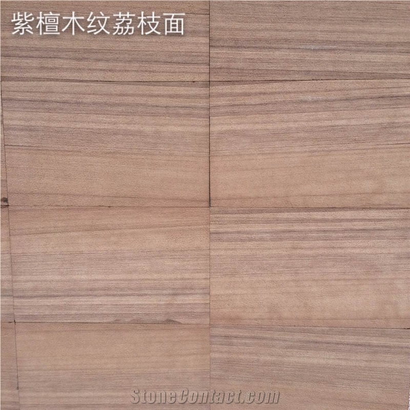 Sichuan Bush-Hammered Red Wooden Sandstone