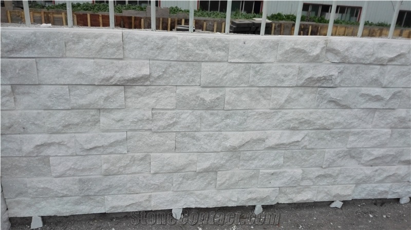 Sichuan White Split Marble Mushroom Stone