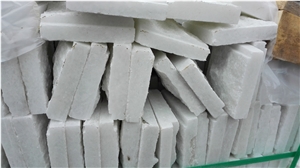 Sichuan White Split Marble Mushroom Stone