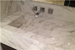 Bianco Floe White Marble Basin