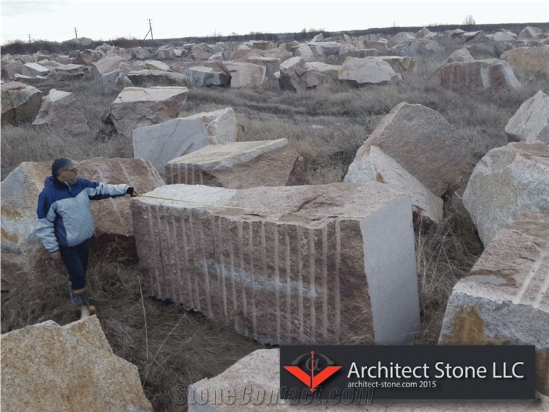 Maple Red Granite Blocks