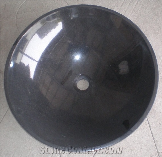 China Black Granite Round Sinks & Basins