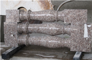 China Cheapest G687 Peach Blossom Red Granite Polished Baluster
