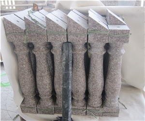 China Cheapest G687 Peach Blossom Red Granite Polished Baluster