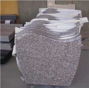 China Cheapest Sunset Pink Granite Headstone & Tombstone