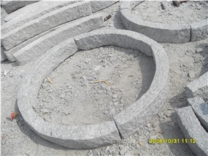 China Grey G602 Sardo Granite Curved Kerbstone, China Light Grey Granite Kerbs