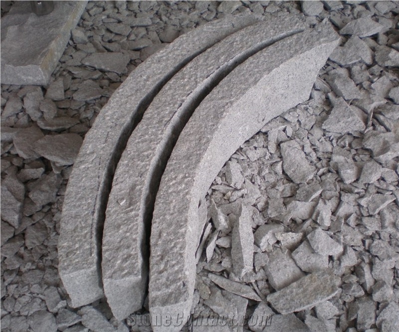 China Grey G602 Sardo Granite Curved Kerbstone, China Light Grey Granite Kerbs