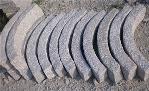 China Grey G602 Sardo Granite Curved Kerbstone, China Light Grey Granite Kerbs