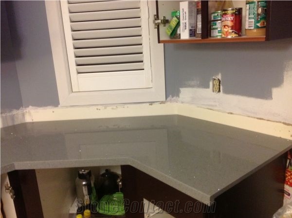 China Grey Man-Made Quartz Vanity Tops & Kitchen Tops