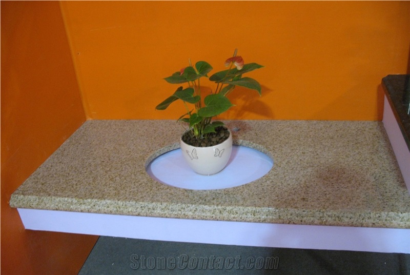 China Rusty Yellow Granite Bath Top & Vanity Top