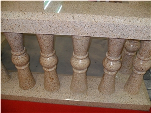 China Rusty Yellow Granite G682 Granite Polished Baluster, China Yellow Granite Railings