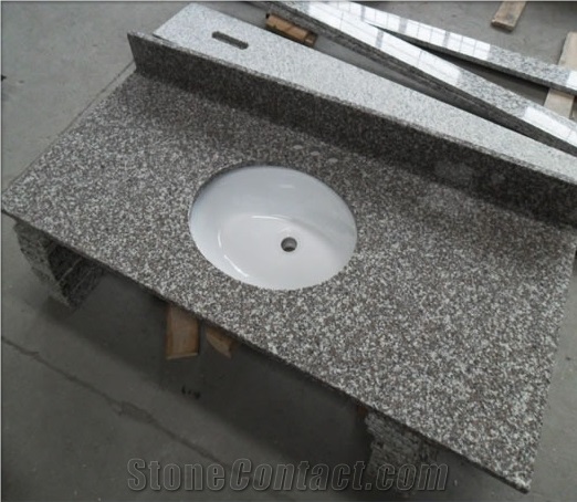 China Violet Granite Vanity Tops, China Pink Granite Bathroom Countertops