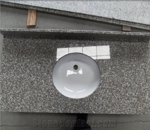 China Violet Granite Vanity Tops, China Pink Granite Bathroom Countertops
