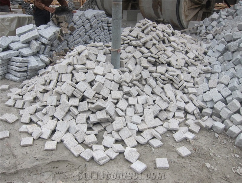 G601 & G602 & G603 Light Grey Granite Cube Stone, China Grey Granite