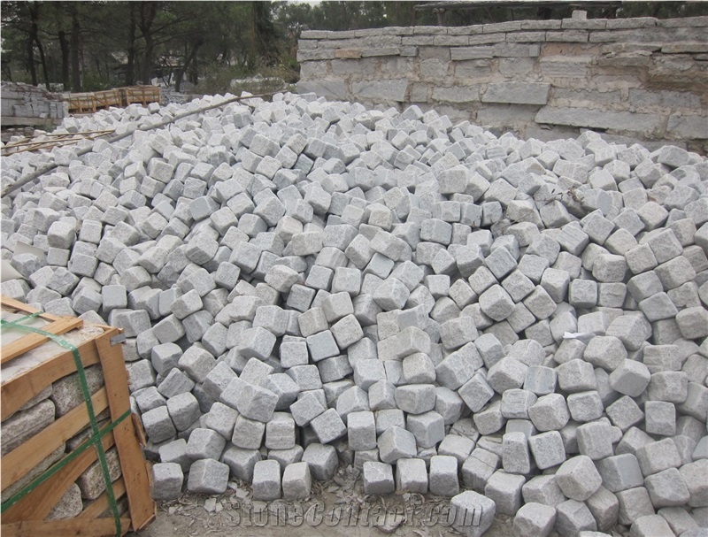 G601 & G602 & G603 Light Grey Granite Cube Stone, China Grey Granite