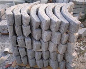 G602 Granite Padang Light Grey Granite Curved Kerbstone, China Ligt Grey Granite Kerbs