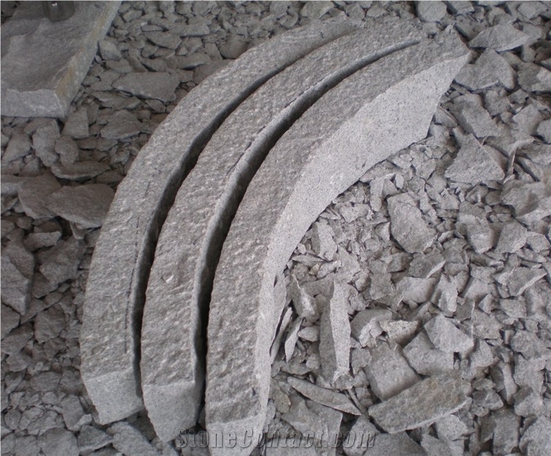 G602 Granite Padang Light Grey Granite Curved Kerbstone, China Ligt Grey Granite Kerbs