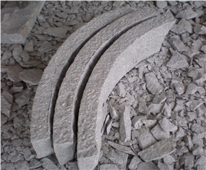G602 Granite Padang Light Grey Granite Curved Kerbstone, China Ligt Grey Granite Kerbs