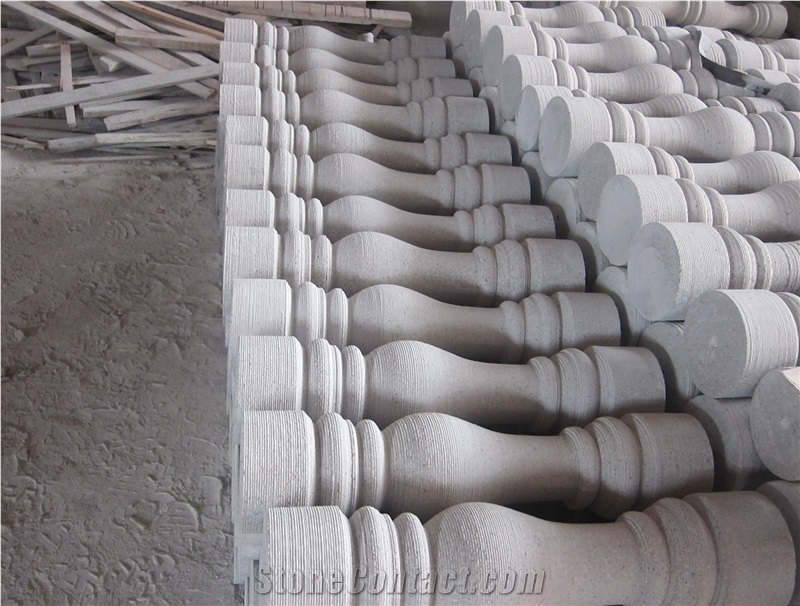 G636 China Rosa Beta Granite Balusters & Railings, China Cheapest Pink Granite Balustrades