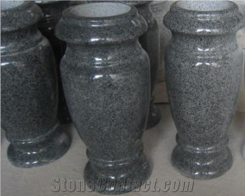 G654 Dark Grey Granite Vases