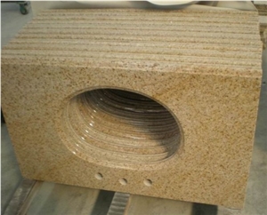 G682 Golden Yellow Granite Vanity Top, China Yellow Granite G682 Golden Yellow Granite Vanity Top, China Yellow Granite