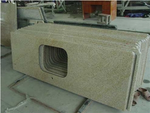 G682 Golden Yellow Granite Vanity Top, China Yellow Granite