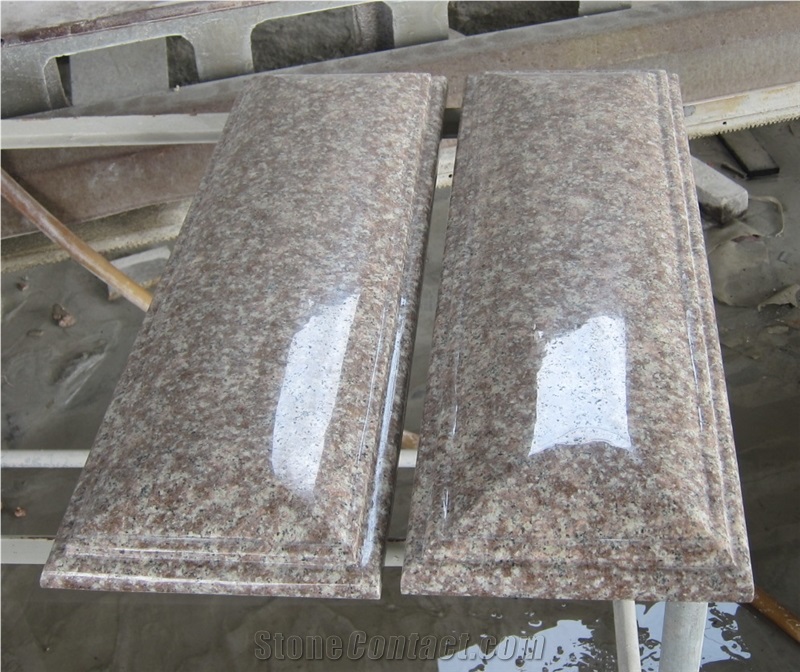 G687 Peach Red Granite Polished Pier Caps