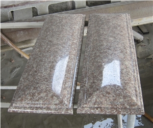 G687 Peach Red Granite Polished Pier Caps