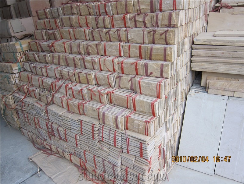 Golden White Quartzite Slabs & Tiles, China Beige Quartzite